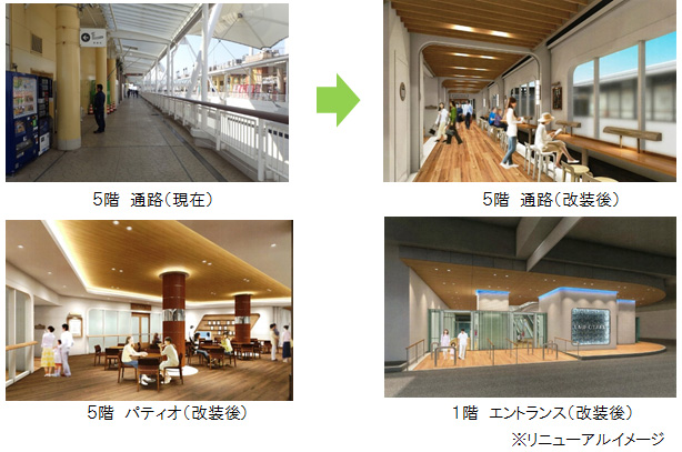 1階エントランス及び5階店舗を全面改装のイメージ画像