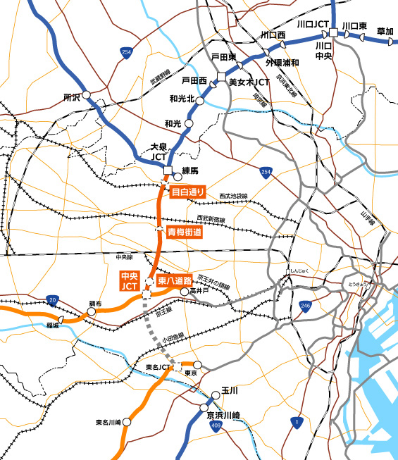 東京外環自動車道（中央JCT～大泉JCT）のイメージ画像