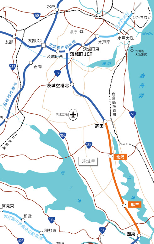 東関東自動車道（潮来～鉾田）のイメージ画像