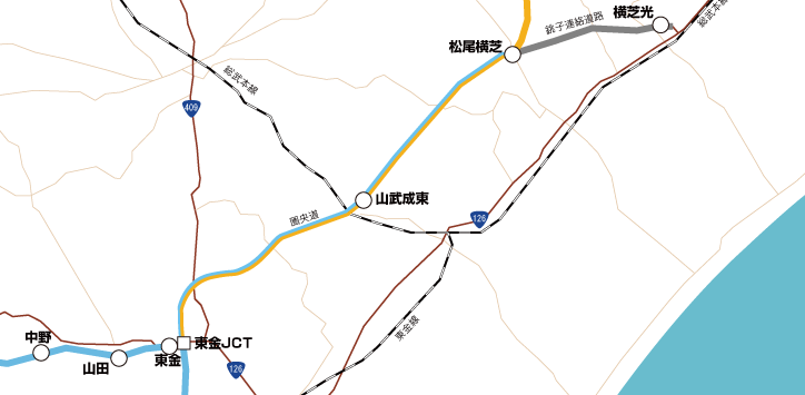 東金IC・JCT～松尾横芝（4車線化）のイメージ画像