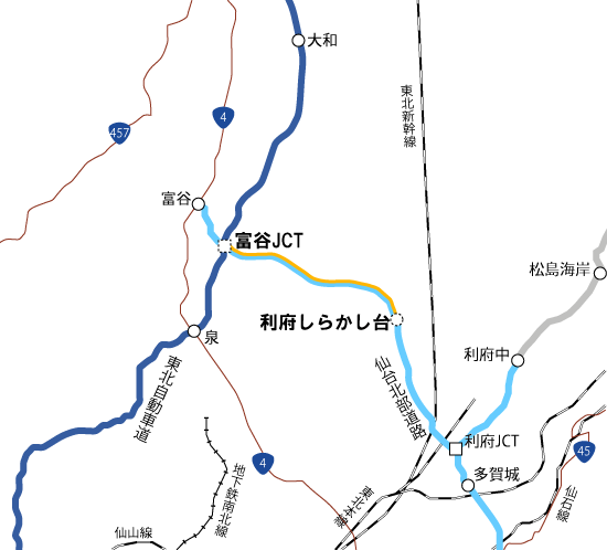 仙台北部道路（利府しらかし台IC～富谷JCT）のイメージ画像