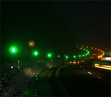 Photo of self-luminous snow pole