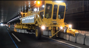 常磐自動車道 柏IC～流山IC間 はく落対策工事規制状況の写真