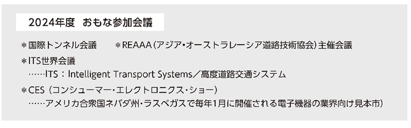 2024年度　おもな参加会議のイメージ画像
