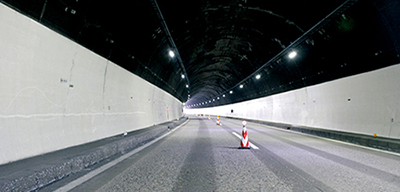 Photo of LED tunnel lighting