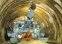Photograph of TWS used for Sanno tunnel (phase II line) of Hokuriku Expressway