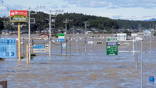 洪水狀況（佐班高速公路水戶北智能集成電路）<19號颱風>照片