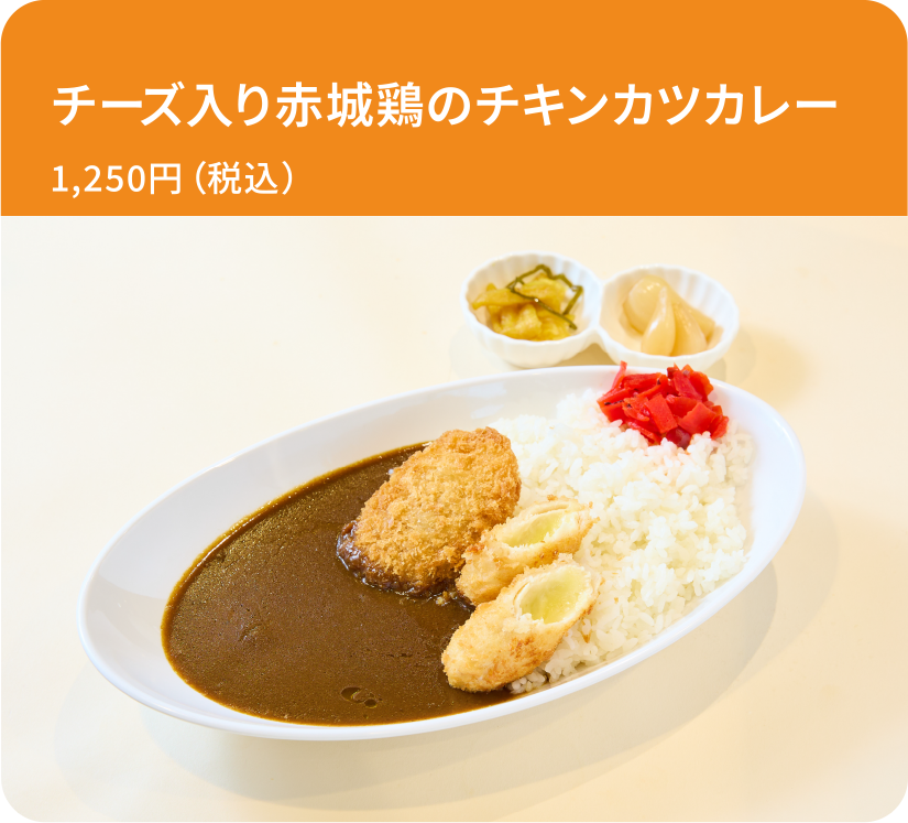 チーズ入り赤城鶏のチキンカツカレー