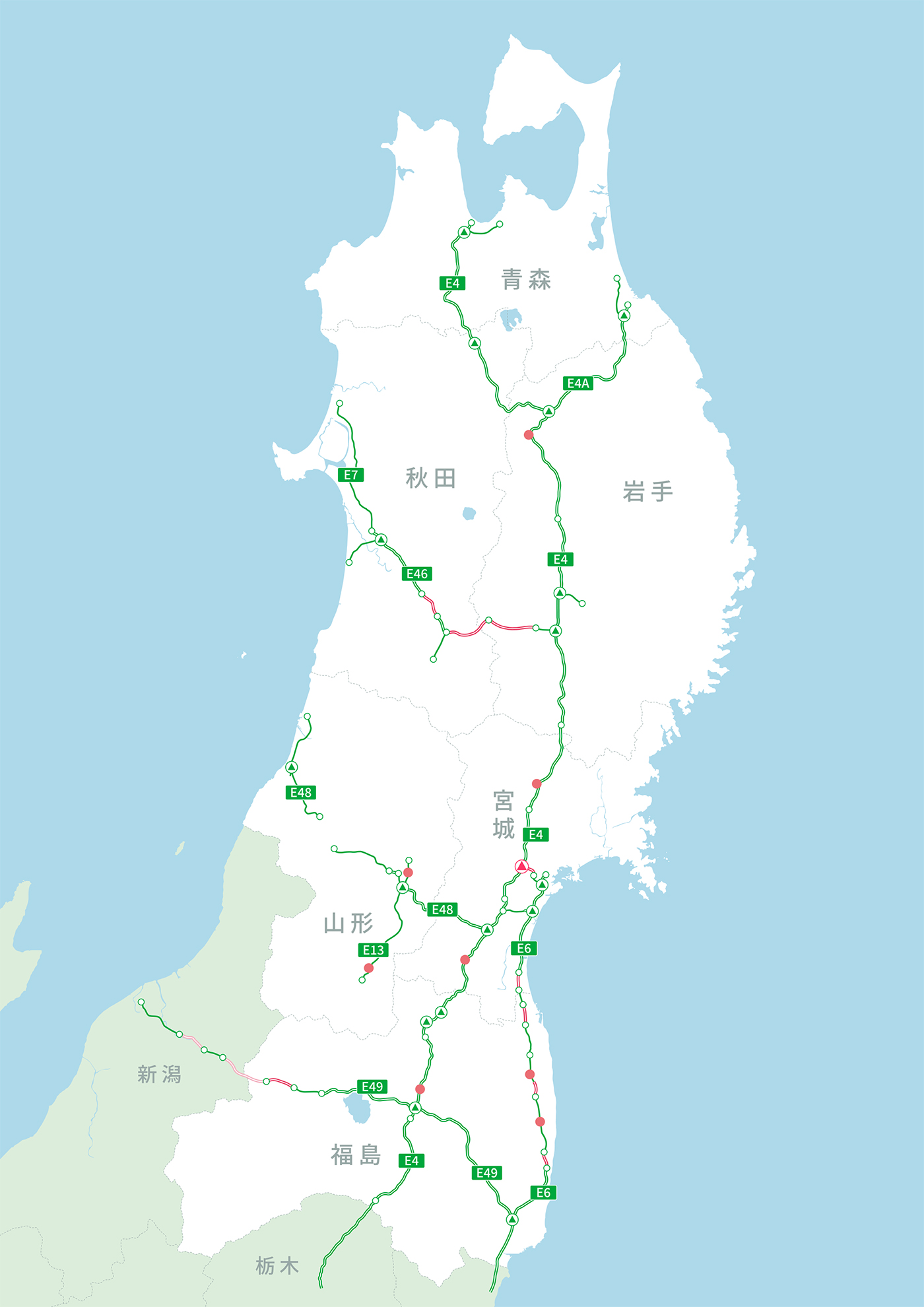 東北エリア 建設事業マップはこちら