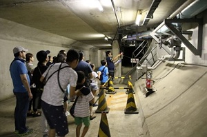 Photo of the aqua tunnel emergency evacuation passage