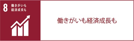 SDGs8番働きがいも経済成長ものロゴ