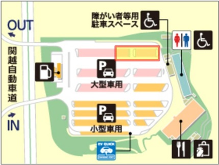 高坂SA　下り線　平面図のイメージ画像