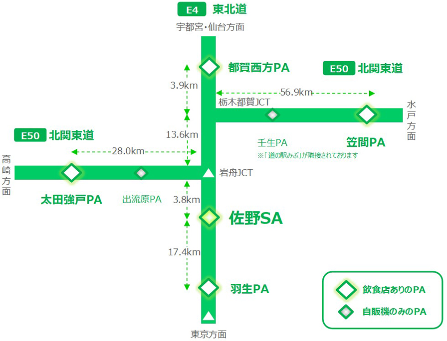 近隣のSA・PAのイメージ画像