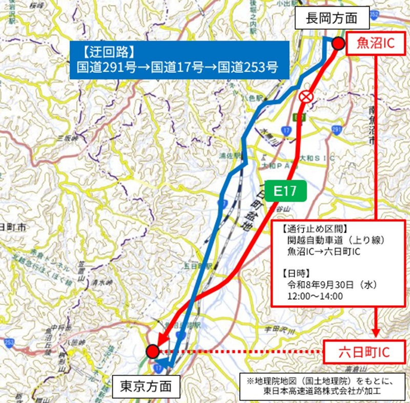 Image of closed sections and date and time