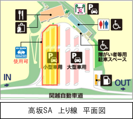 高坂SA　上り線　平面図のイメージ画像