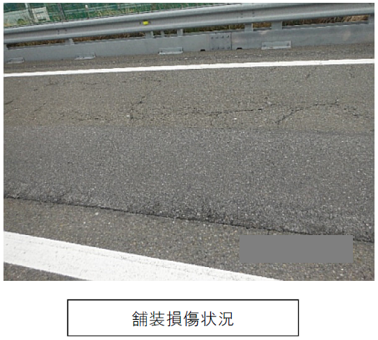 Image of pavement damage situation