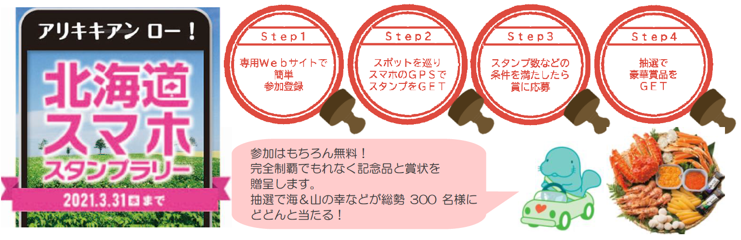 北海道スマホスタンプラリーのイメージ画像