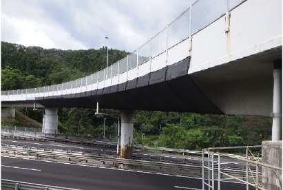 仙台宮城IC 下り線出口ランプ橋（折立橋）現況の写真