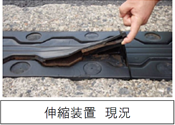 工事概要　伸縮装置　現況の写真