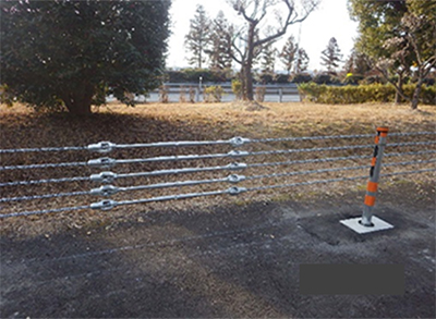 Photo 1 of the image of a new protective fence for the median strip