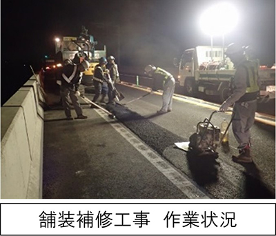 Image of pavement repair work work situation