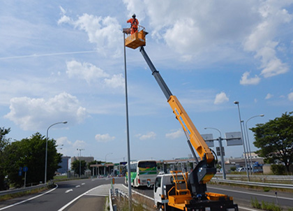 Photo of road lighting inspection