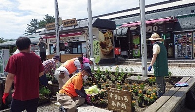 花壇整備の写真1