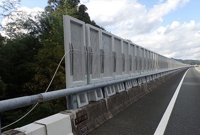 防風柵設置工事　設置後（イメージ）の写真