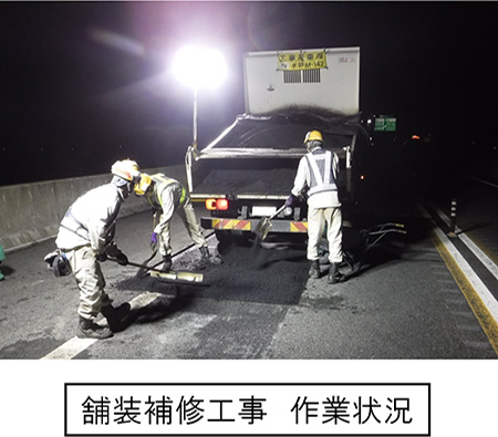 Image of pavement repair work work situation