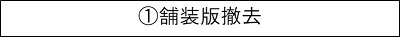 ①舗装版撤去のキャプションのイメージ画像