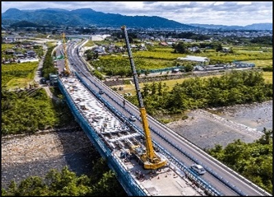 【対面通行規制状況】の写真