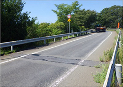 加須IC　現況舗装状況の写真