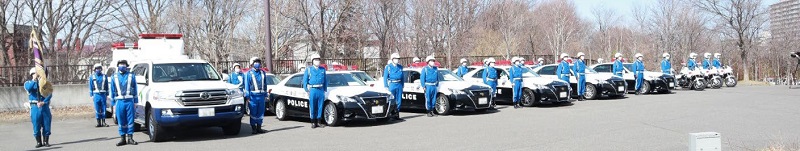 Photograph of the spring national traffic safety campaign dispatch ceremony