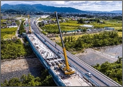 【対面通行規制状況】の写真