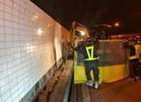 監視員通路撤去状況の写真