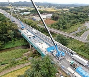 【対面通行規制状況】の写真