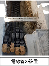 電線管の設置のイメージ画像