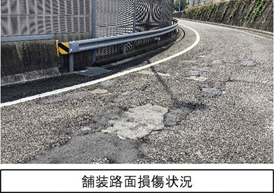 Image image of paved road surface damage situation