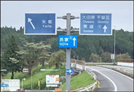 案内標識の写真