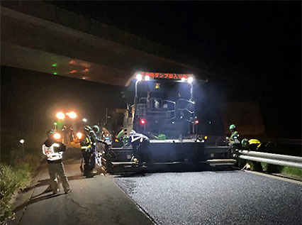 路面補修工事例の写真