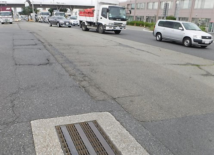 舗装損傷状況の写真