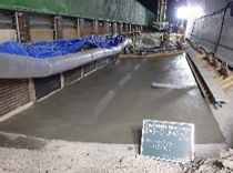 Image of completion of concrete placement