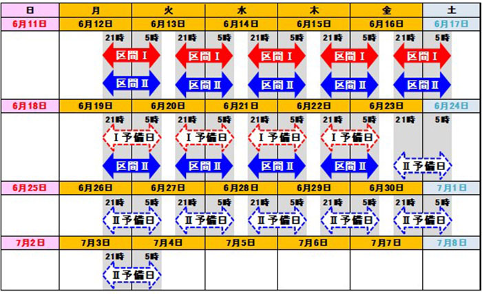 通行止め日時のイメージ画像