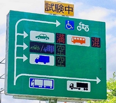 駐車状況のリアルタイム案内標識のイメージ画像