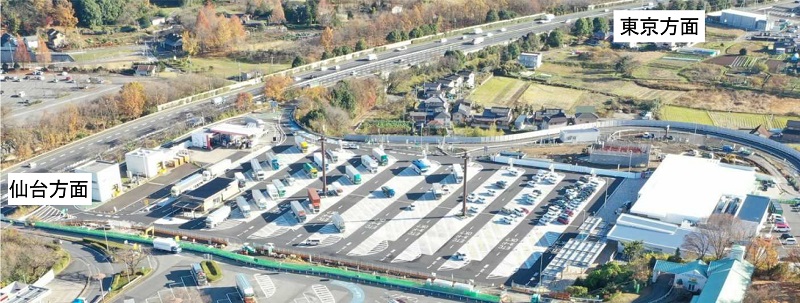 レイアウト変更後の状況（【E4】東北道　佐野SA（下り））のイメージ画像