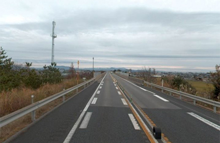 片側1車線道路の場合　⇒通行止めでの工事を実施の写真