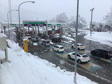 年末年始の湯沢IC出口（朝9時頃）のイメージ画像