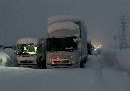降雪時のスタックの写真1