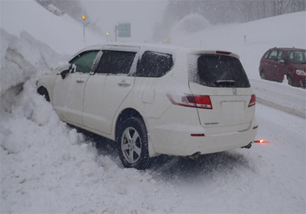 降雪時のスタックの写真2