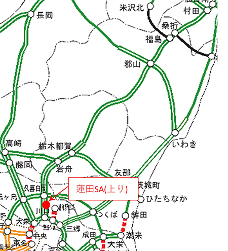 図-3　蓮田SA（上り）位置図のイメージ画像